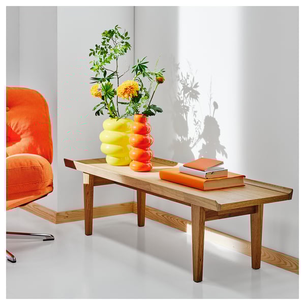 GUTTANE coffee table, oak, 116x39 cm