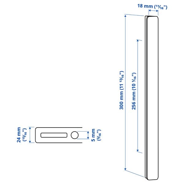 Ikea HACKÅS - Handle, anthracite, 300 mm