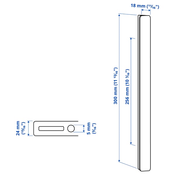 HACKÅS handle, anthracite, 5 mm, 2 pack