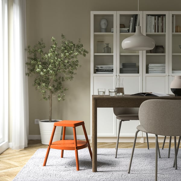 HADDARP step stool, 4-way orange, 43.8x47x43.8 cm