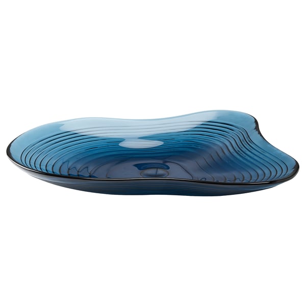 HÄCKPOPPEL decorative bowl, blue, 24 cm