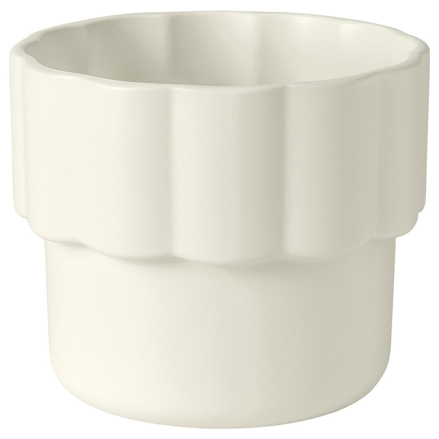HÄNGSÄLG plant pot, off-white, 18 cm