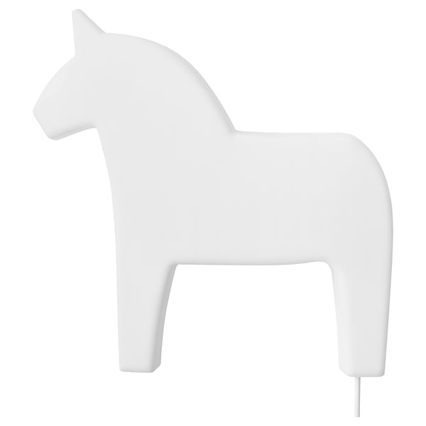 HÄSTHAGE LED wall lamp, dala horse white, 25x25x5 cm