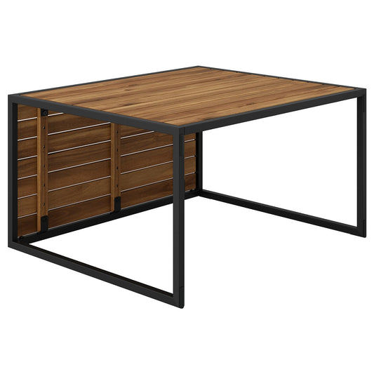 HÅKANSKÄR coffee table, outdoor/light brown stained, 80x64 cm