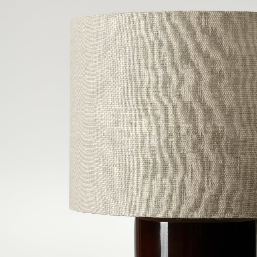 HALGATT table lamp, dimmable beige/brown ceramic, 49 cm