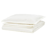 HAMPFLOCKEL duvet cover and pillowcase, white, 150x200/50x80 cm