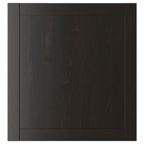 HANVIKEN door, black-brown, 60x64 cm