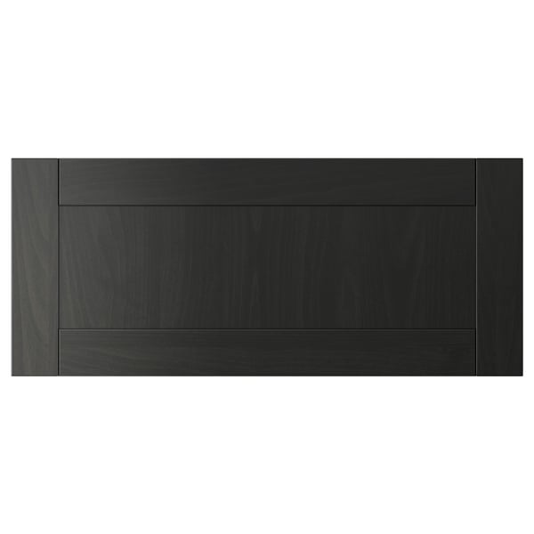 HANVIKEN drawer front, black-brown, 60x26 cm