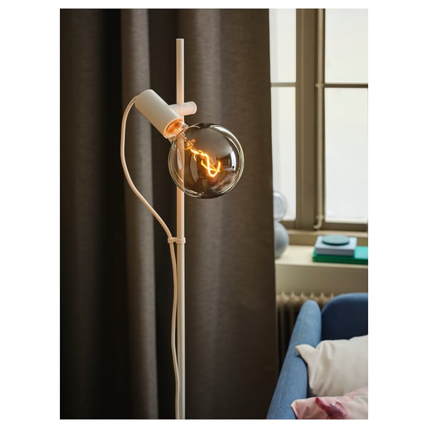 HÅRSLINGA floor lamp, white, 42x21 cm