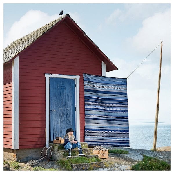 Ikea HARSVANS - Carpet, flat weave, dark pattern, , 170x240 cm