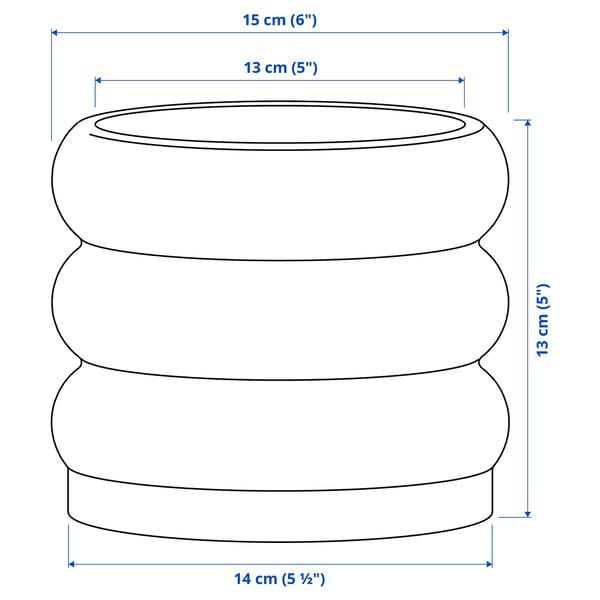 HASSELBUKETT plant pot, in/outdoor/beige, 12 cm