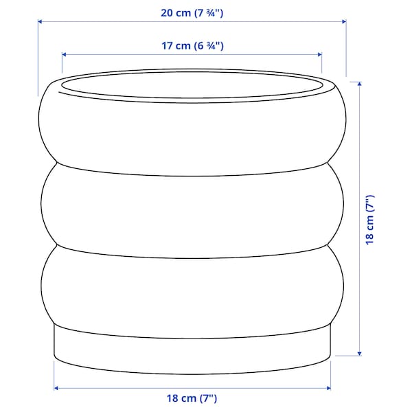 Ikea HASSELBUKETT - Plant pot, in/outdoor/green/brown, 15 cm