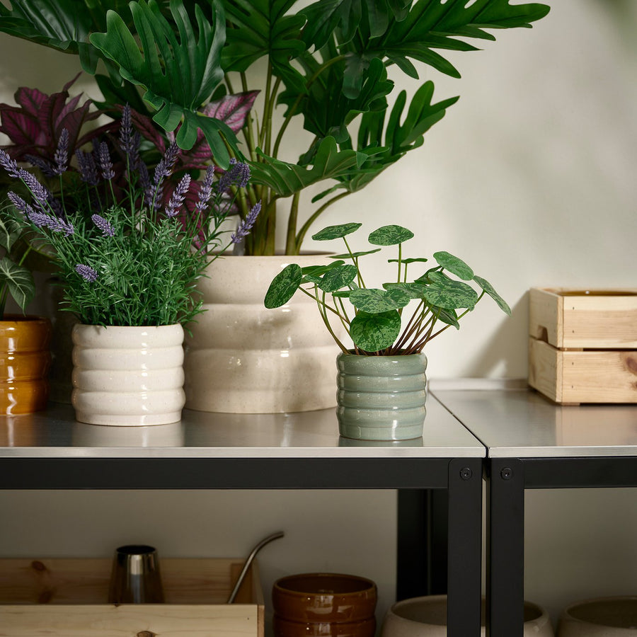 HASSELBUKETT plant pot, in/outdoor/green, 9 cm