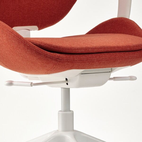Ikea HATTEFJÄLL - Office chair with armrests, Gunnared red/white ,