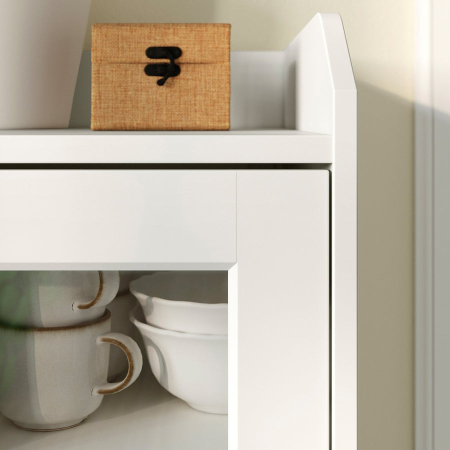 HAUGA sideboard, white, 140x46x84 cm