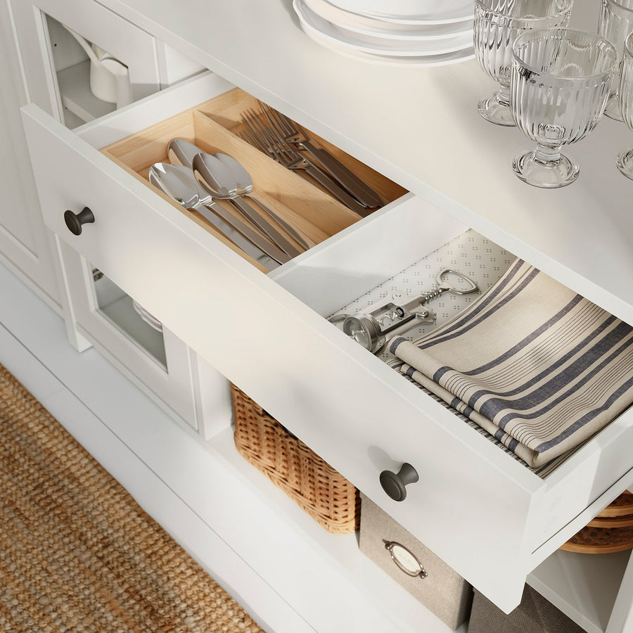 HAUGA sideboard, white, 140x46x84 cm