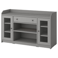 HAUGA sideboard, grey, 140x46x84 cm