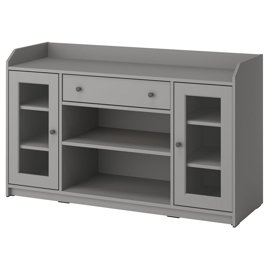 HAUGA sideboard, grey, 140x46x84 cm