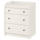 HAUGA chest of 3 drawers, white, 70x46x84 cm