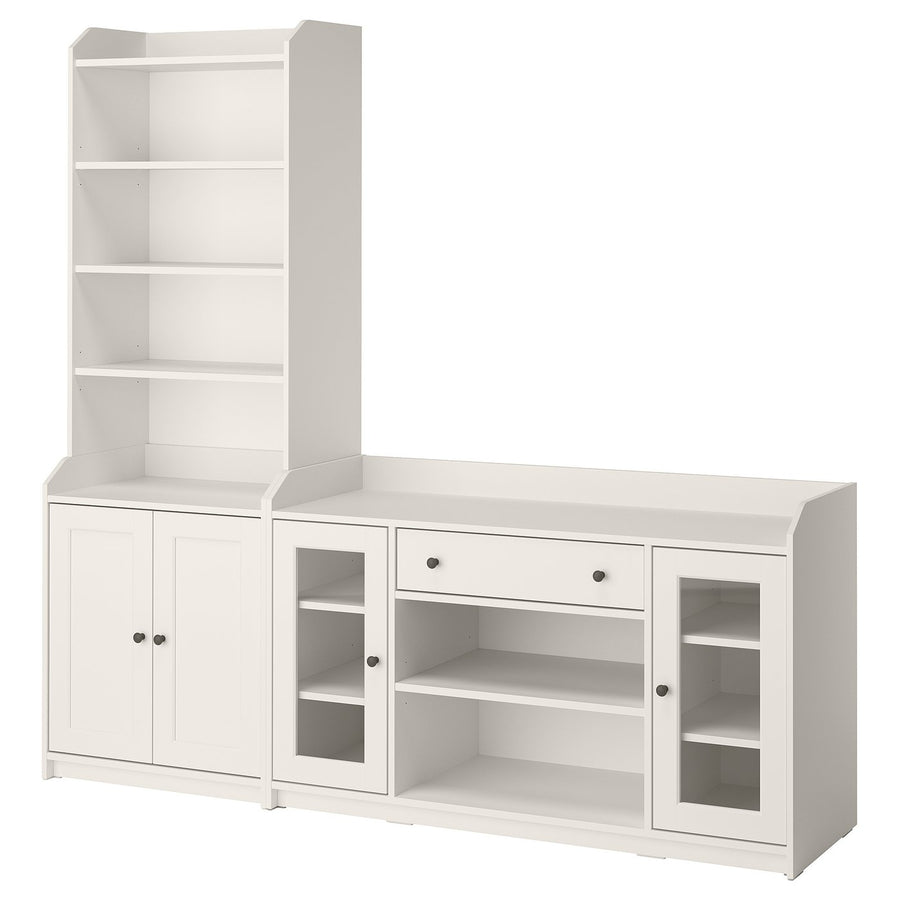 HAUGA storage combination, white, 210x46x199 cm