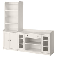 HAUGA storage combination, white, 210x46x199 cm