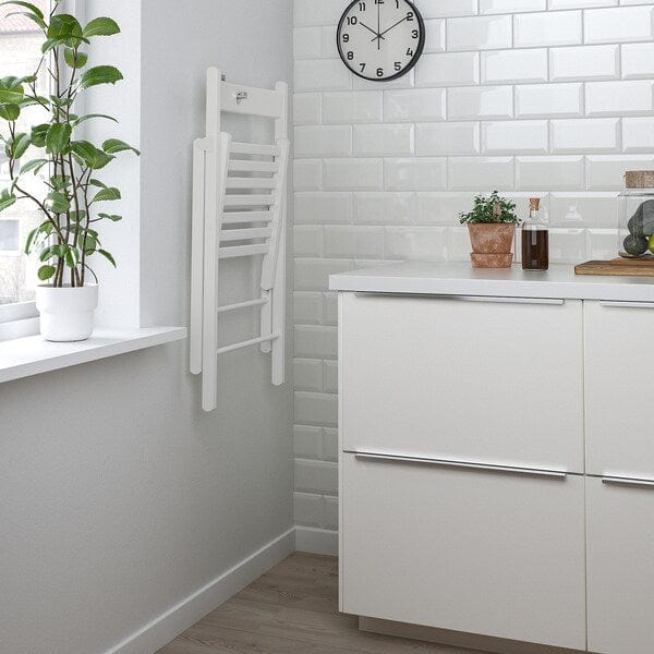 Ikea HAUGA / FRÖSVI - Table and 2 folding chairs, white/white, 55/82/109x74 cm