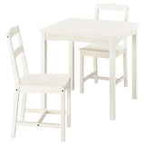 HAUGA / HAUGA table and 2 chairs, white/white, 74x74 cm