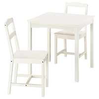 HAUGA / HAUGA table and 2 chairs, white/white, 74x74 cm