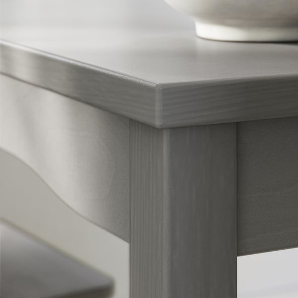 HAUGA / HAUGA table and 2 chairs, grey/grey, 74x74 cm