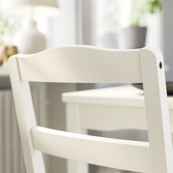 Ikea HAUGA / HAUGA - Table and 4 chairs, white/white, 118x74 cm