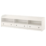 HAUGA TV bench, white, 206x46x54 cm