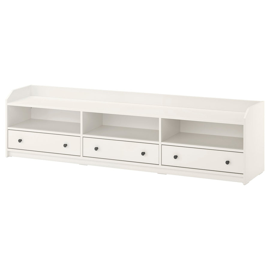 HAUGA TV bench, white, 206x46x54 cm