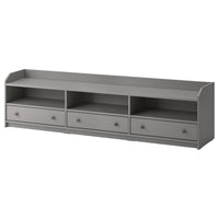 HAUGA TV bench, grey, 206x46x54 cm