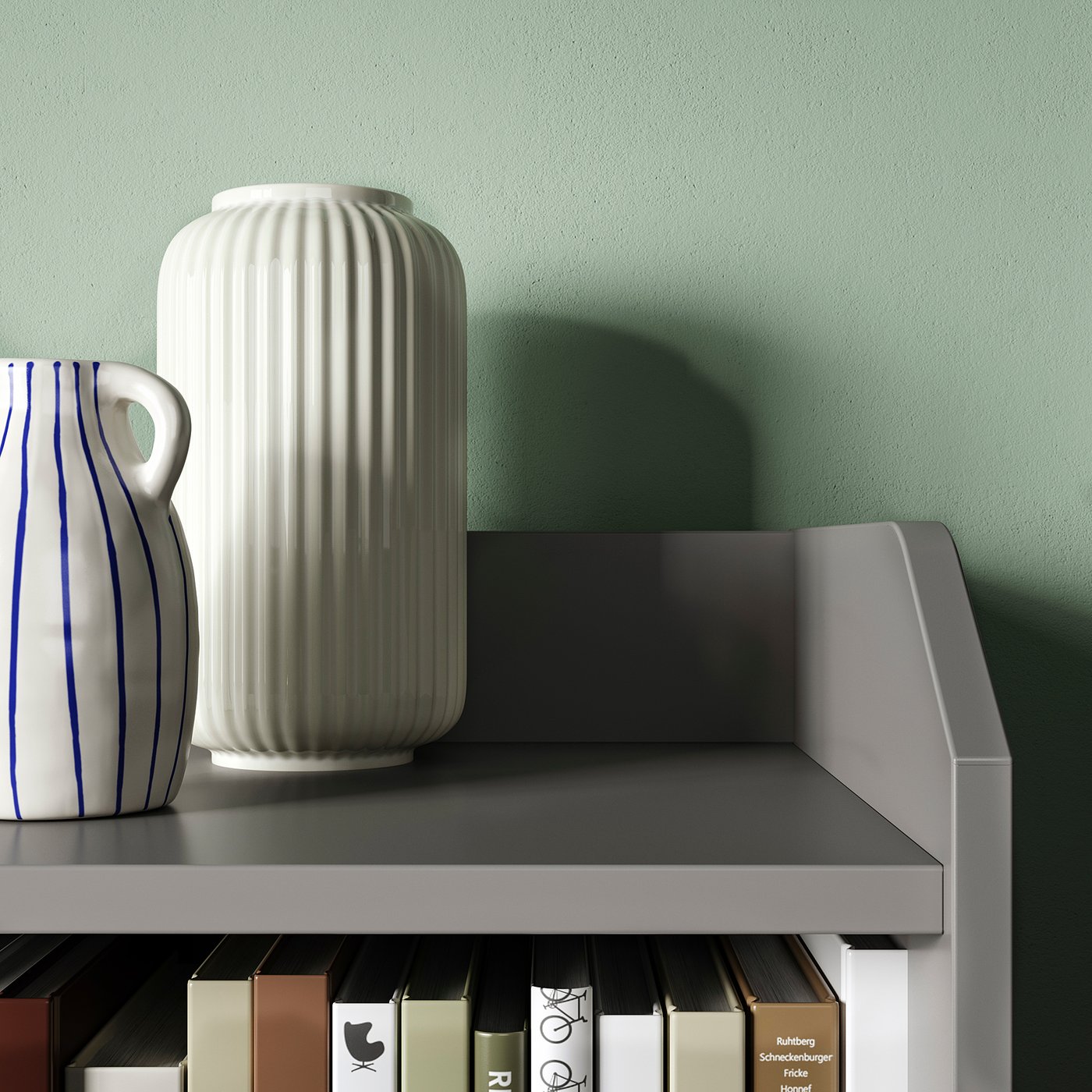 HAUGA TV/storage combination, grey, 346x199x46 cm