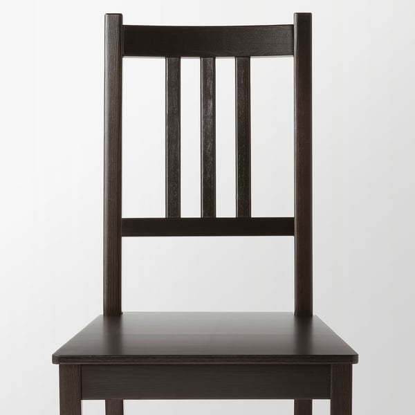 HAUGA / STEFAN table and 2 chairs, grey/brown-black, 74x74 cm