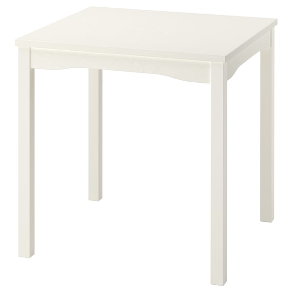 HAUGA table, white/birch veneer, 74x74 cm