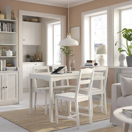 Ikea HAUGA - Table, white/birch veneer, 118x74 cm