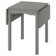 HAUGA drop-leaf table, grey/birch veneer, 55/82/109x74 cm