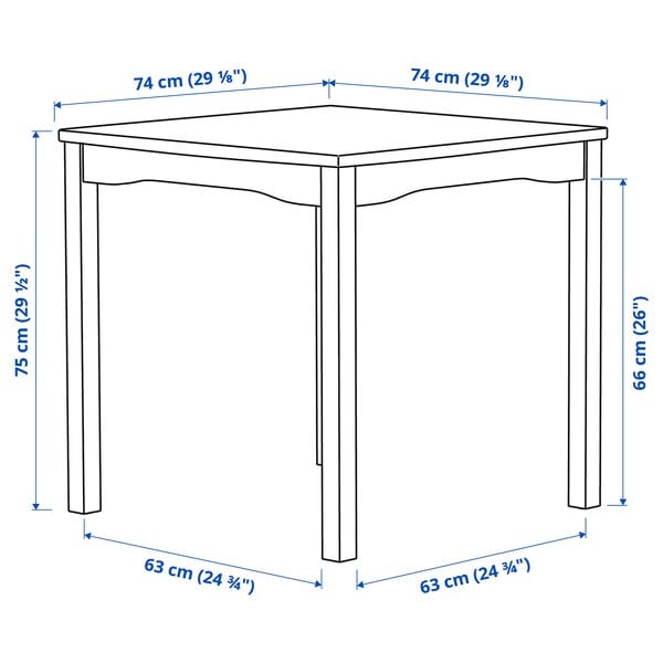 Ikea HAUGA - Table, gray,74x74 cm