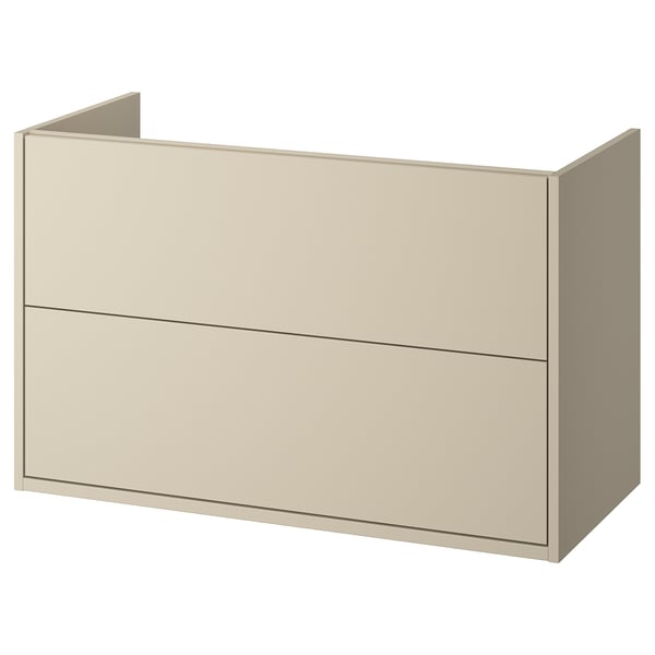 HAVBÄCK wash-stand with drawers, beige, 100x48x63 cm