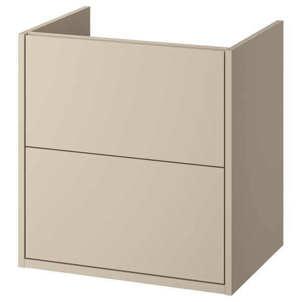 HAVBÄCK wash-stand with drawers, beige, 60x48x63 cm