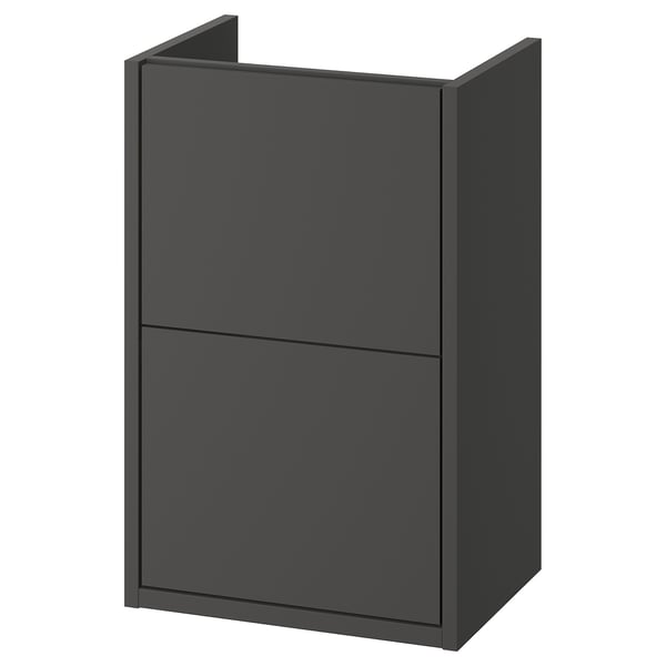 HAVBÄCK wash-stand with drawers, dark grey, 40x33x63 cm