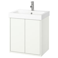 HAVBÄCK / ORRSJÖN wash-stnd w drs/deep wash-basin/tap, white, 62x49x72 cm