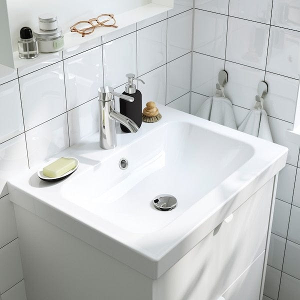 Ikea HAVBÄCK / ORRSJÖN - Washbasin/ante/washbasin unit/mixer, beige,62x49x69 cm