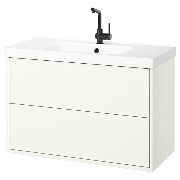 HAVBÄCK / ORRSJÖN wash-stnd w drawers/wash-basin/tap, white, 102x49x69 cm
