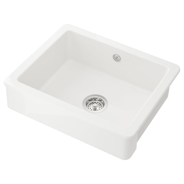 HAVSEN sink bowl w visible front, white, 62x48 cm