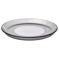 HAVSGÄDDA side plate, stripe pattern/grey, 21 cm