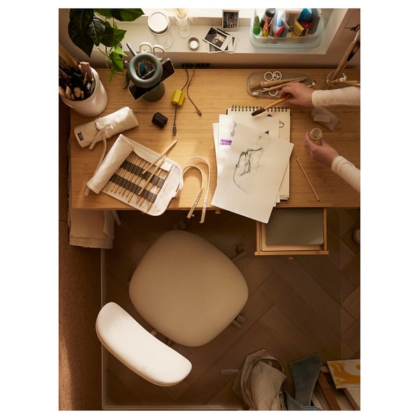 HAVSKÅL 2-piece, USB anchor, black/yellow, 4.3x4.1 cm