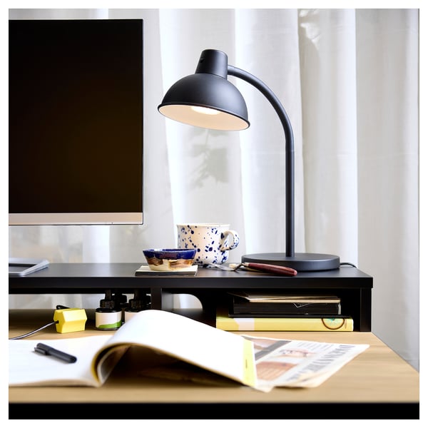 HAVSKÅL 2-piece, USB anchor, black/yellow, 4.3x4.1 cm