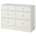 HAVSTA chest of 6 drawers, white, 121x47x89 cm